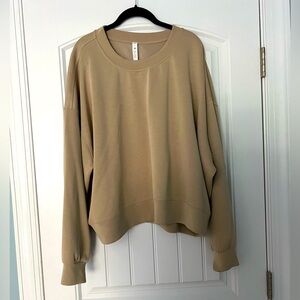 Lululemon Perfectly oversized cropped crew *soft stream worn once size 20.